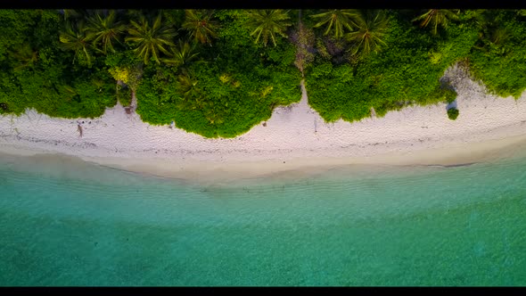 Aerial drone view texture of tropical bay beach break by turquoise ocean with white sand background  alt