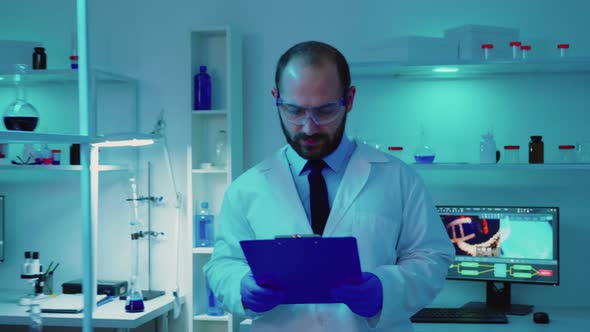 Scientific Doctor Coming To Medical Nurse Discussing About Vaccine alt