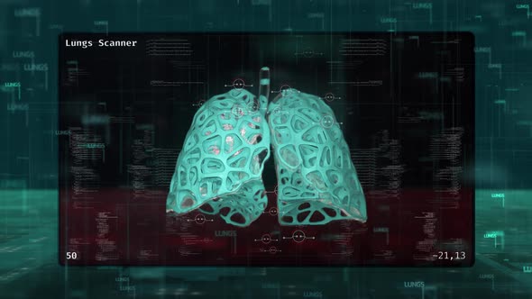 HUD UI Human Lungs Scanner