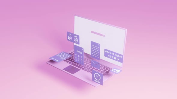 Easy laptop animation and user interface widgets. alt