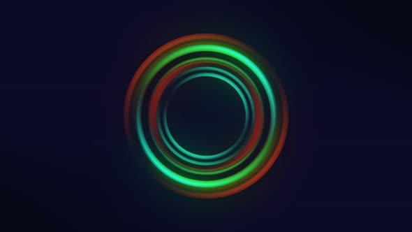 Abstract colorful  glowing Circle Round animation