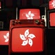 Hong Kong Flags and Retro Televisions. - VideoHive Item for Sale