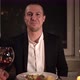 POV Portrait of a Man in the Evening Sits at a Table During a Romantic Dinner at Home - VideoHive Item for Sale