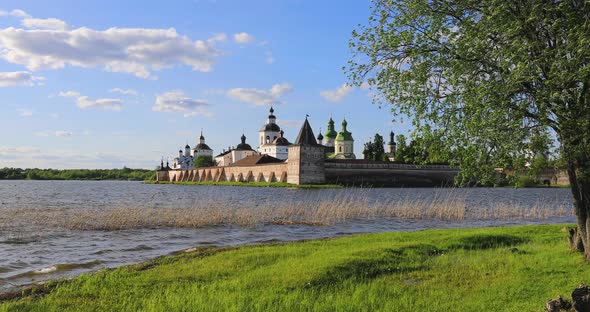 View of Cyril-Belozersky Monastery from Side of Siverskoye Lake alt