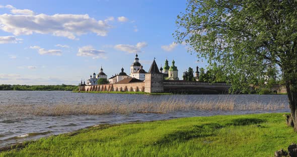 View of Cyril-Belozersky Monastery from Side of Siverskoye Lake