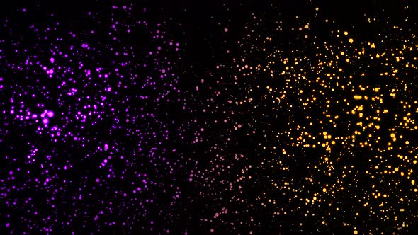 Clouds of moving colorful dots alt