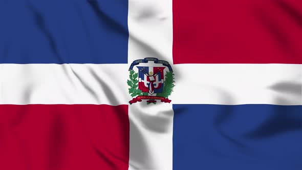 4K Dominican Republic Flag - Loopable