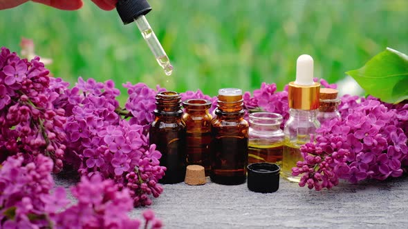 Lilac Essential Oil and Extract in a Small Bottle alt