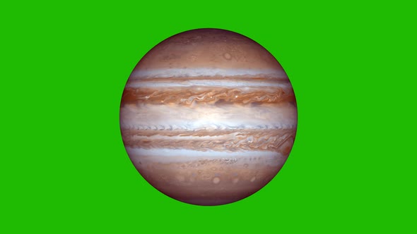 Jupiter Planet rotation green screen