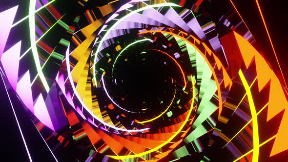 Tunnel Multi Colored Pipe Vj Loop HD ProRes alt