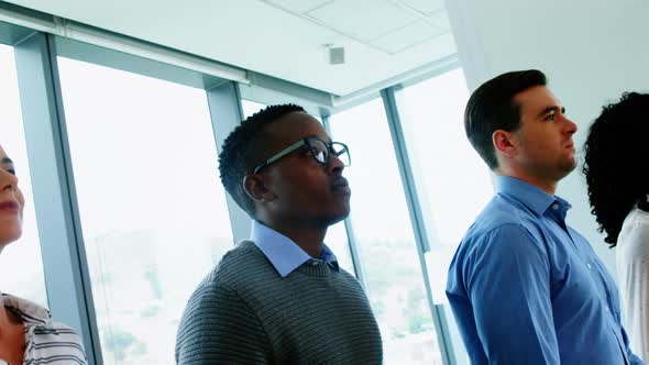 Executives walking together alt