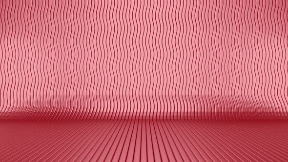 3d Luxury Lines Wall Red Background