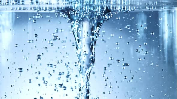 Water Funnel with Air Bubbles Under Water alt