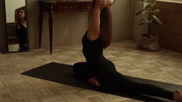 Pretty Woman Performs Yoga Element