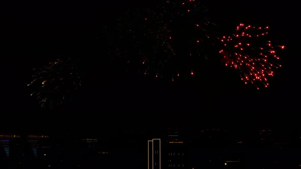 Festive Fireworks Over the City
