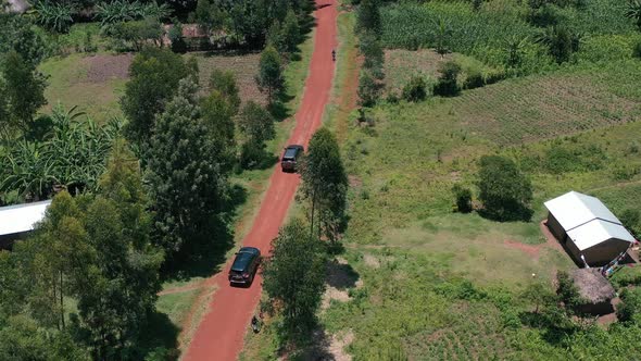 Driving the Dirt Road in an African alt