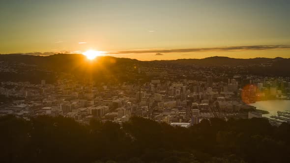 Sunset in Wellington timelapse alt