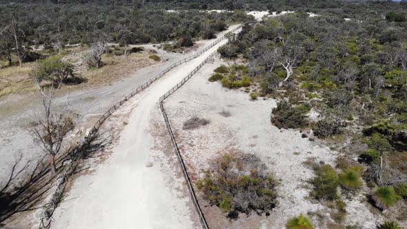 Aerial View of a Rural Walk Path in Australia