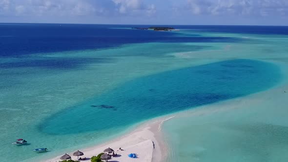 Drone view panorama of marine coastline beach by sea and sand background alt