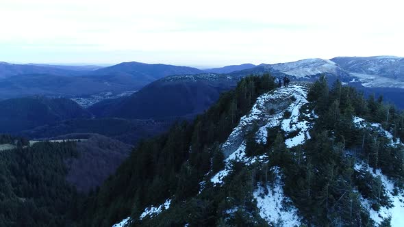 Climbing Winter Mountain 4k