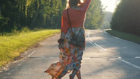 Attractive Woman Aged Boho Style alt