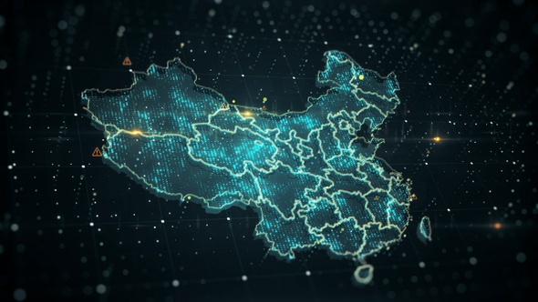 China Danger Blue Map 4 K