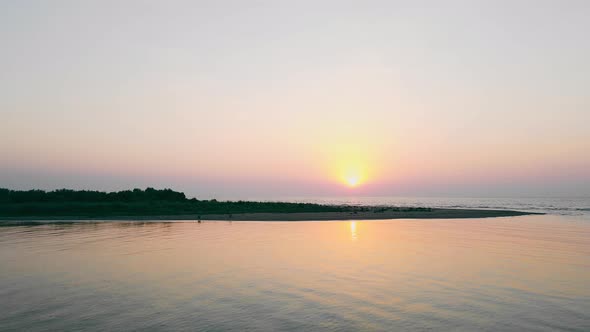 Flight Over the Sea at Sunrise alt