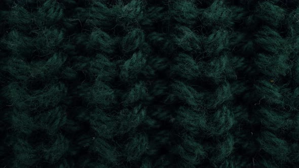 Closeup Aquamarine Color Fabric Knitted Texture Background