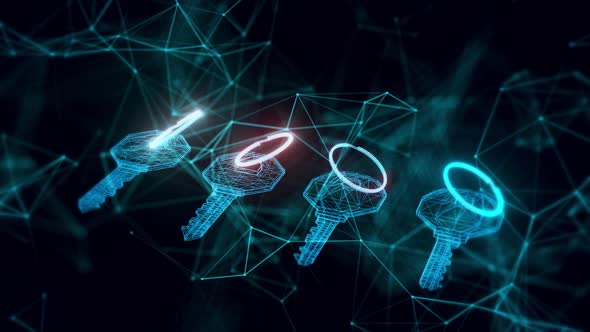 Keys Hologram Close Up 4k alt