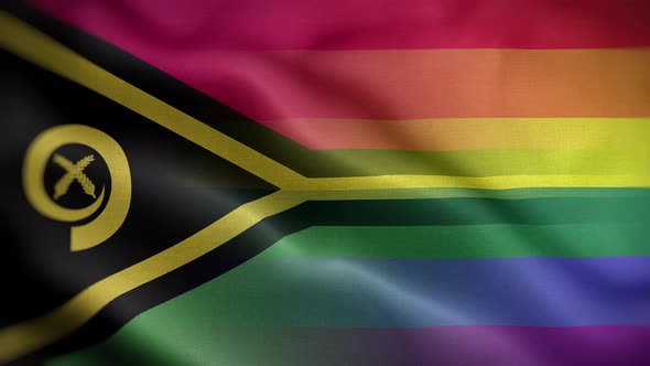 LGBT Vanuatu Flag Loop Background 4K