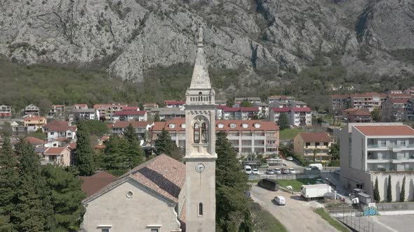 Panorama of the coast and seaside town