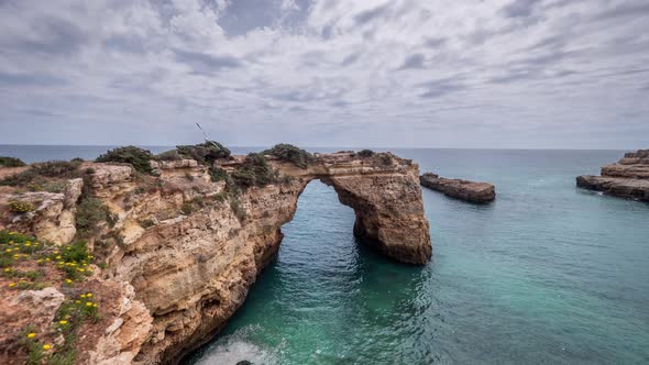 Timelapse Arco da Albandera, Algarve, Portugal alt