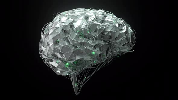 Brain And Green Neurons Looped