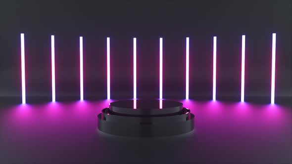 Pedestal with Neon Lighting alt