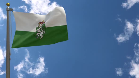 Styria Steiermark Flag (Austria) On Flagpole alt