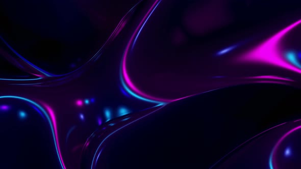 4K Loop Abstract Waving Neon Background