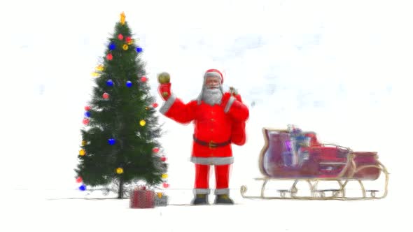 Christmas Tree and Santa Claus Stop Motion
