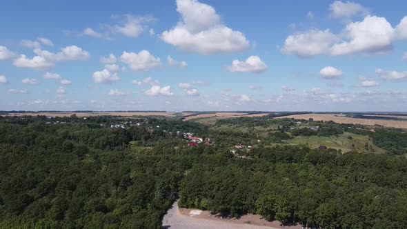 Aerial View of a Forest in the Kudykina Gora Park, Lipetsk Region, Russia