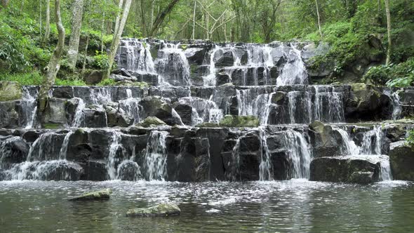 Beautiful waterfall in tropical forest at Namtok Samlan National Park, Saraburi, Thailand