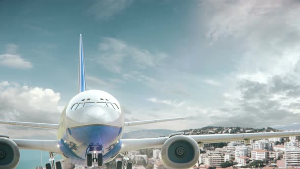 Airplane Take Off Cannes France alt