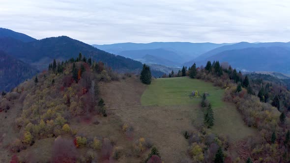 Evening Autumn Mountains After Sunset alt