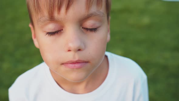 Closeup of a Little Boy's Face