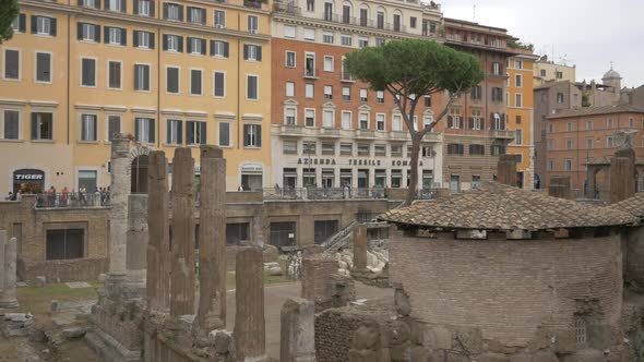 The ruins in Largo di Torre Argentina square, Rome