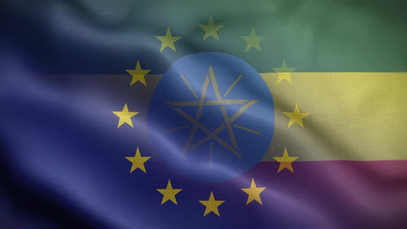 EU Ethiopia Flag Loop Background 4K