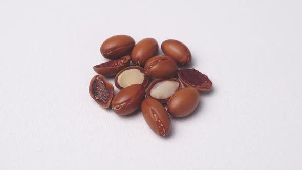Argan Seeds on a White Background alt
