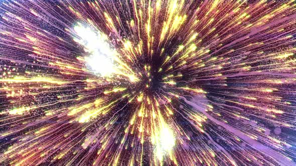 Multicolored Particle Fireworks