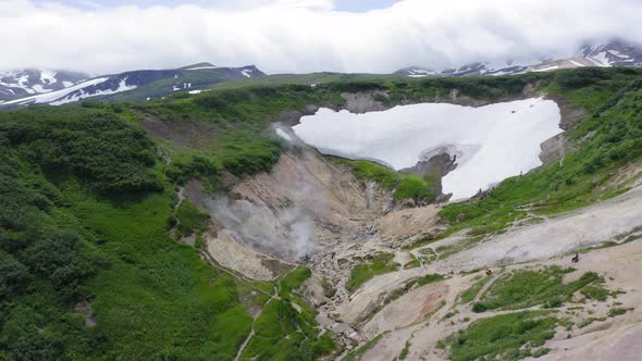 Fumarole Fields on The Small Valley of Geysers