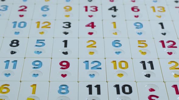 Traditional Legendary Gamble Okey Game Pieces with Colorful Numbers alt