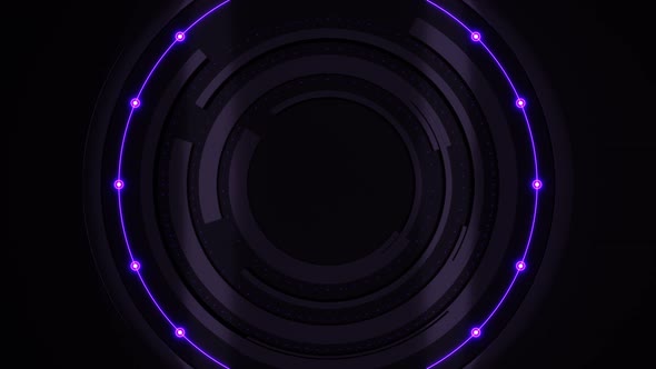 Futuristic Broadcast Circles Purple Blue