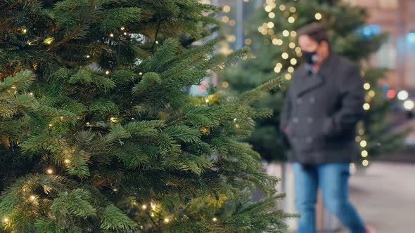 People Go to the Store to Buy Gifts for Christmas or New Year's Eve